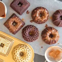 Moule Anti-adhésif|Moules À Gâteaux*NORDIC WARE Moule Mini Bundt Geo (x6) Gold