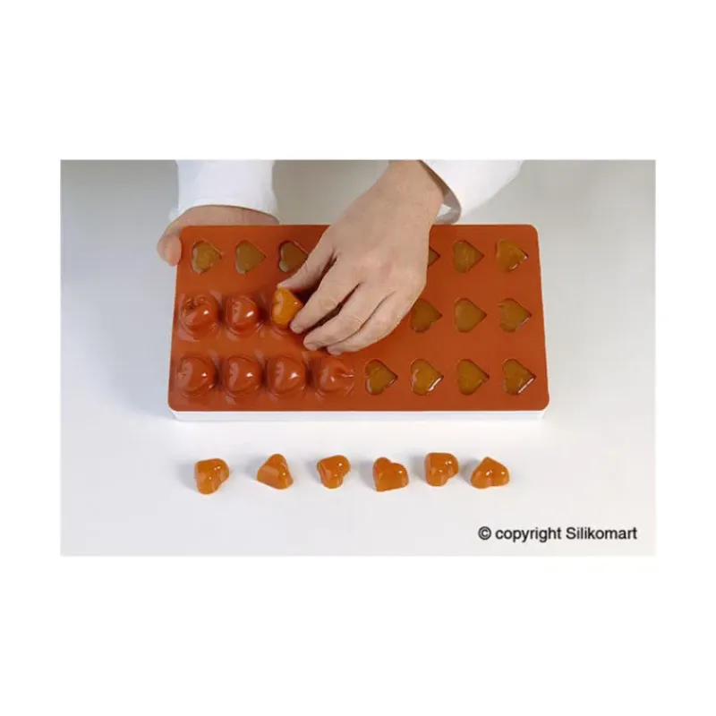 Moule Silicone*SILIKOMART Moule Pâte de Fruit Bonbon 24 empreintes 6ml Professional
