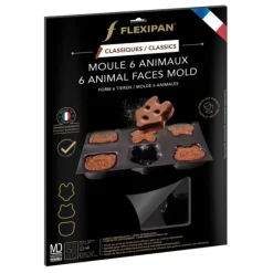 Moule Anti-adhésif|Moule Silicone*FLEXIPAN DEMARLE Moule Silicone 6 Animaux 6 cm