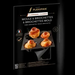 Moule Anti-adhésif|Moule Silicone*FLEXIPAN DEMARLE Moule Silicone 6 Briochettes Ø 8 cm