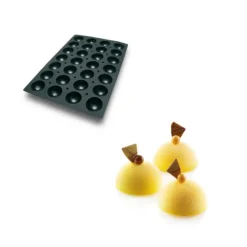 Moule Silicone*SILIKOMART Moule Silicone 28 Demi-sphères Ø7 x 3,5 cm 90ml Professional