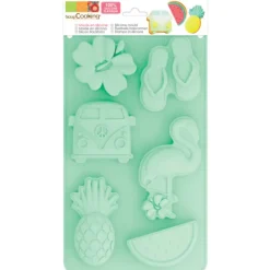 Moule Silicone|Moules À Gâteaux*SCRAPCOOKING Moule Silicone 6 Gâteaux Summer 29,5 x 17,5 cm