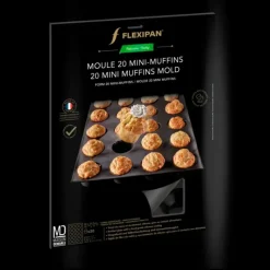 Moule Anti-adhésif|Moule Silicone*FLEXIPAN DEMARLE Moule Silicone 20 Mini Muffins Ø 5 cm