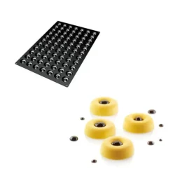 Moule Silicone*SILIKOMART Moule Silicone 77 Mini Savarins Ø4,1 x H1,2 cm 12ml Professional