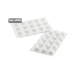Moule Silicone*SILIKOMART Moule Silicone 15 Ronds Bombés Ø45 x h20 mm - 26ml Professional