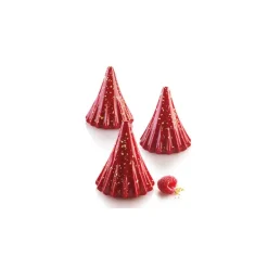 Moule Silicone|Moules À Gâteaux*SILIKOMART Moule Silicone 8 Sapins Astro Ø6,7 cm x 7,9 cm Professional