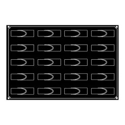 Moule Silicone*PAVOFLEX Moule Silicone Bande Ronde 12 x 3,3 cm x H 3,2 cm (x20)