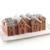 Moule Silicone|Moules À Gâteaux*SILIKOMART Moule Silicone Bûche Winter Village 21,8 x 8,8 x H 8 cm
