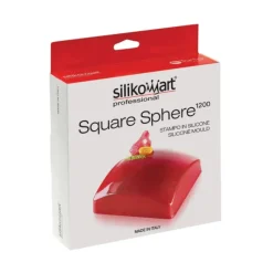 Moule Silicone*SILIKOMART Moule Silicone Carré Sphère 16x16 cm Grand Modèle Professional