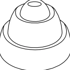 Moule Silicone*PAVOFLEX Moule Silicone Cône Anneaux Ø 7 cm x H 5 cm (x24)