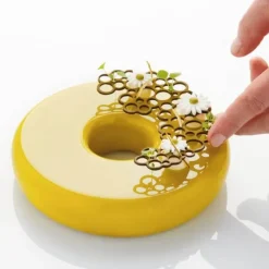 Moule Silicone*PAVONI Moule Silicone Décor Cercles 13,8 x 9,4 x H 0,2 (x3)