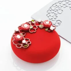 Décoration Comestible|Moule Silicone*PAVONI Moule Silicone Décor Cœur 13,7 x 7,6 x H 0,2 (x3)