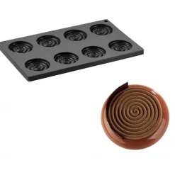 Moule Silicone*PAVONI Moule Silicone Décor Hypnose Ø 6 cm x H 1 cm (x8)