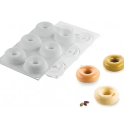 Moule Silicone|Moules À Gâteaux*SILIKOMART Moule Silicone Donuts Gourmands Ø 7,2 cm x H 2,7 cm (x6) Professional
