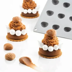 Moule Silicone*PAVONI Moule Silicone Gourmand Châtaigne 3,1 x 2,7 x H 1,6 cm (x24)