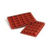 Moule Silicone*SILIKOMART Moule Silicone Savarin Rectangle 4,4 x 2,6 cm x H 2,2 cm (x25)