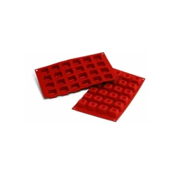 Moule Silicone*SILIKOMART Moule Silicone Savarins Carrés 3,5 cm x H 2,2 cm (x24)