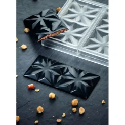 Moules À Chocolat*PAVONI Moule Tablette Chocolat Edelweiss 15,5 x 7,7 cm x H 1 cm (x3)