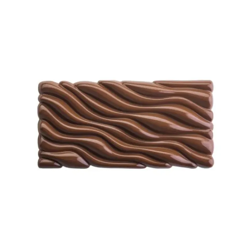 Moules À Chocolat*PAVONI Moule Tablette Chocolat Fluid Vallée 15,4 x 7,7 x H 1,1 cm (x3)