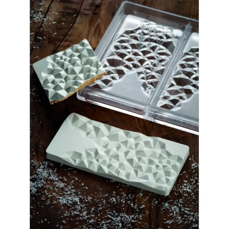 Moules À Chocolat*PAVONI Moule Tablette Chocolat Fragment 15,5 x 7,7 cm x H 1 cm (x3)