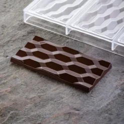 Moules À Chocolat*PAVONI Moule Tablette Chocolat Hexa Vallée 15,4 x 7,7 x H 1 cm (x3)