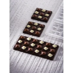 Moules À Chocolat*PAVONI Moule Tablette Chocolat Mini Moulin 7 x 7 cm x H 1,4 cm (x6)