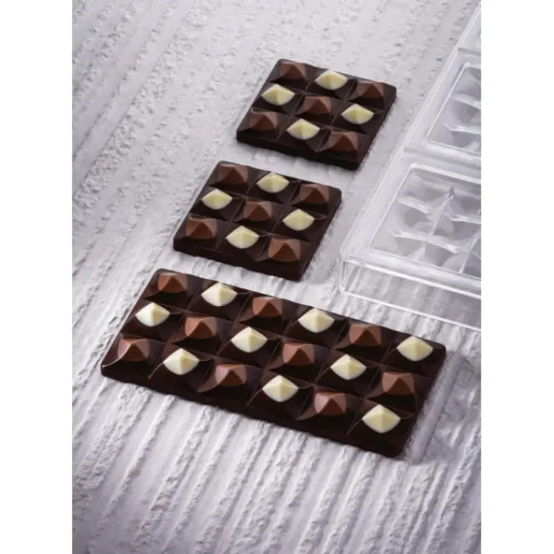 Moules À Chocolat*PAVONI Moule Tablette Chocolat Moulin 15,4 x 7,7 cm x H 1,4 cm (x3)