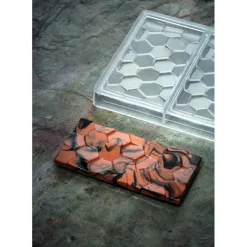 Moules À Chocolat*PAVONI Moule Tablette Chocolat Pavé 15,5 x 7,8 cm x H 1 cm (x3)