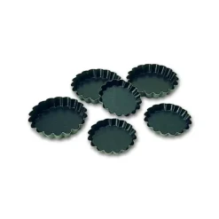 Moule Anti-adhésif|Moules À Gâteaux*MATFER Moule Tartelette Cannelée Exopan Ø6cm H.1cm (x25)