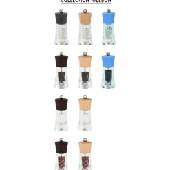 Moulin*PEUGEOT Moulin à Piment Oléron 14 cm Transparent-Bois Naturel