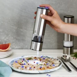 Moulin*PEUGEOT Moulin à Sel Electrique Elis Sense U'Select 20 cm Inox