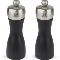 Moulin*PEUGEOT Moulin à Sel Fidji 15 cm Noir-Inox