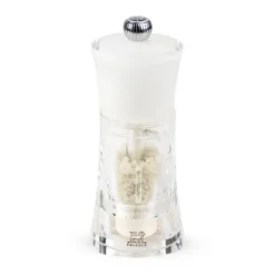 Moulin*PEUGEOT Moulin à Sel Humide Molène 14 cm Transparent et Blanc