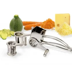 Râpes À Fromage*La Bonne Graine Moulin Râpe à fromage inox 3 tambours