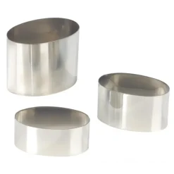 Cercle À Patisserie*MALLARD FERRIERE Nonnette Ovale Inox 8 cm H6 cm