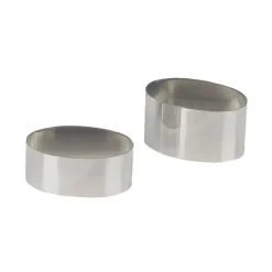 Cercle À Patisserie*MALLARD FERRIERE Nonnette Ovale Inox 8 cm H3 cm