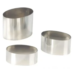 Cercle À Patisserie*MALLARD FERRIERE Nonnette Ovale Inox 7 cm H3,5 cm