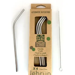 Accessoires Bar*LEBRUN Paille en Inox Coudée 21,5cm x4