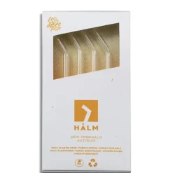 Accessoires Bar*CUISINEADDICT Paille Réutilisable en Verre 23cm courbée x4 HALM