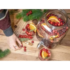 Accessoires Bar*CUISINEADDICT Paille Réutilisable en Verre Noël 20cm droite x6 HALM