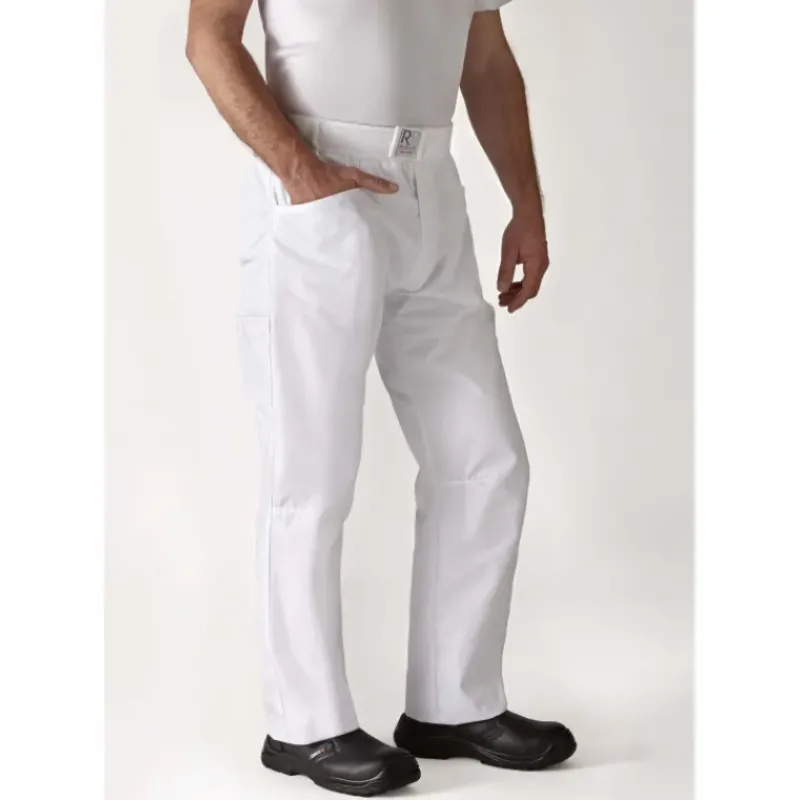 Pantalon De Cuisine*ROBUR Pantalon de Cuisine Mixte Blanc ARENAL T.0
