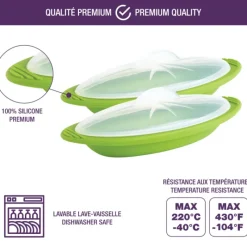 Papillotes En Silicone*MASTRAD Papillote en Silicone Minute Individuelle - Lot de 2 Vertes