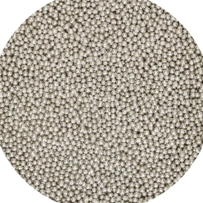Décoration Comestible*FUNCAKES Perles de sucre 2mm Argenté 80g