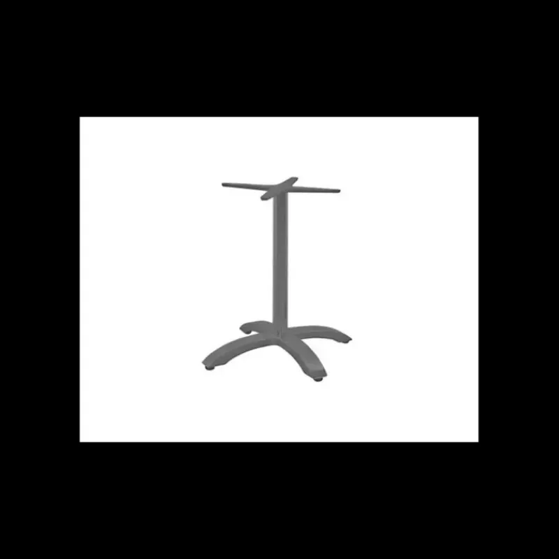 Mobilier Terrasse Restaurant|Mobilier Restaurant*LYROSE Pied de Table Base 4 Branches en Métal Gris Aluminium Athena