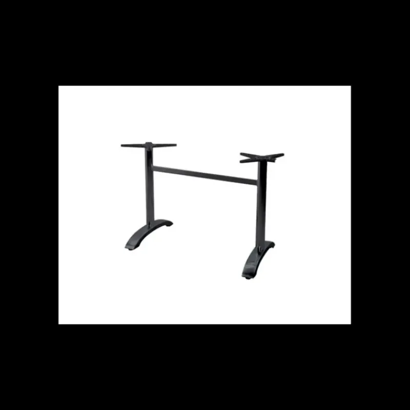 Mobilier Terrasse Restaurant|Mobilier Restaurant*LYROSE Pied de Table Double en Métal Noir Athena