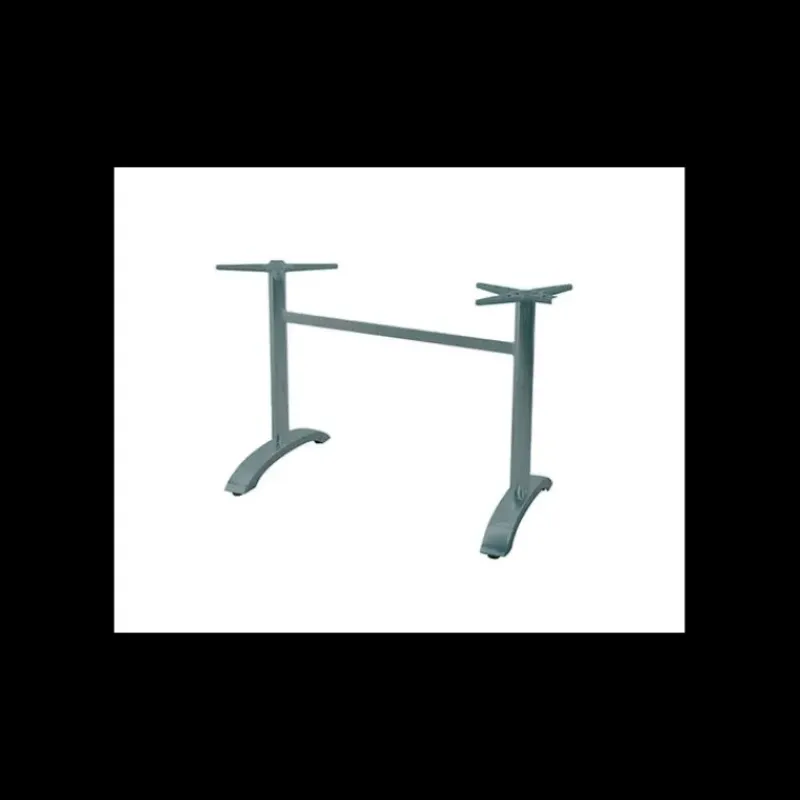 Mobilier Terrasse Restaurant|Mobilier Restaurant*LYROSE Pied de Table Double en Métal Gris Aluminium Athena