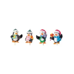 Décoration Gâteau*MALLARD FERRIERE Pingouins Noël sur pique x50