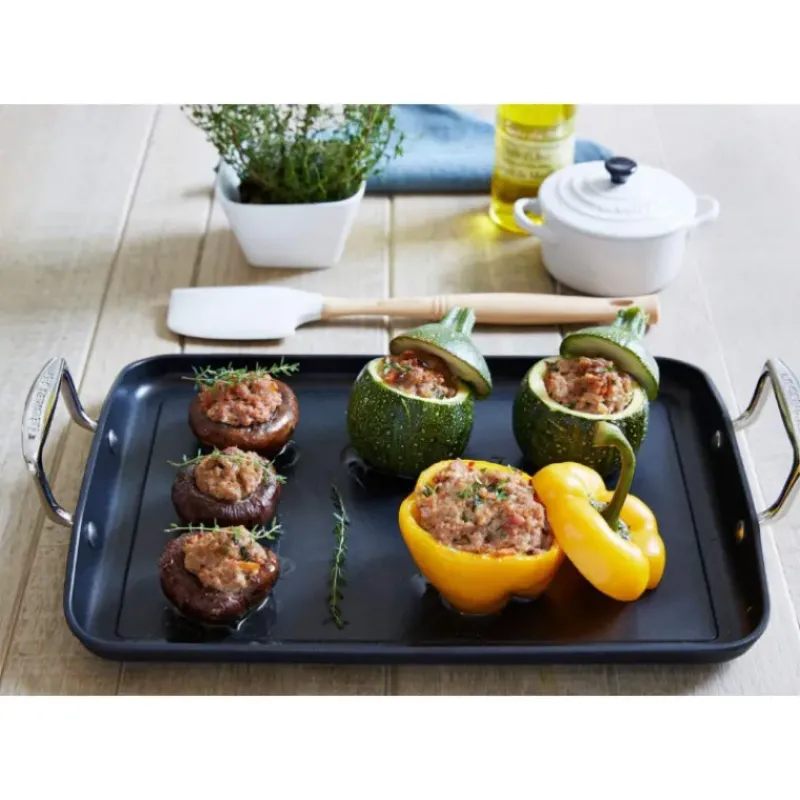 Grills*LE CREUSET Plancha géante fonte d'aluminium 34 x 25 cm