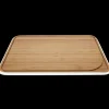 Planches À Découper*PEBBLY Planche à Découper Bambou avec Rigole 35 x 25 cm Blanc
