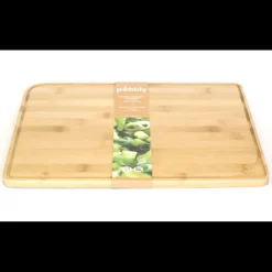 Planches À Découper*PEBBLY Planche à Découper Bambou avec Rigole 37 x 29 cm